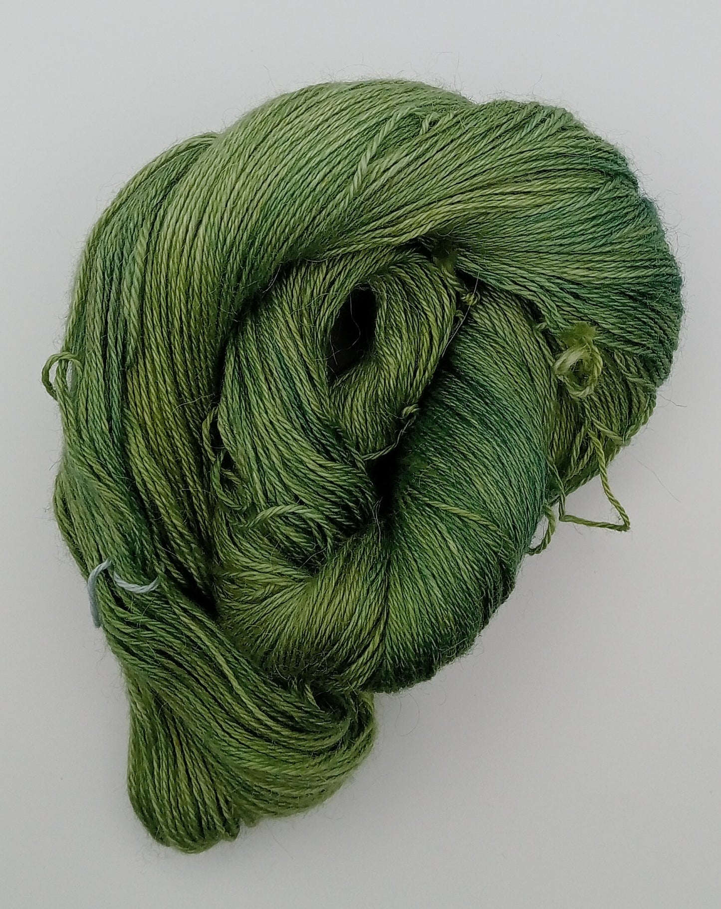 "Spring Greens" 4 ply hand dyed yarn 100G Alpaca/Silk/   Cashmere