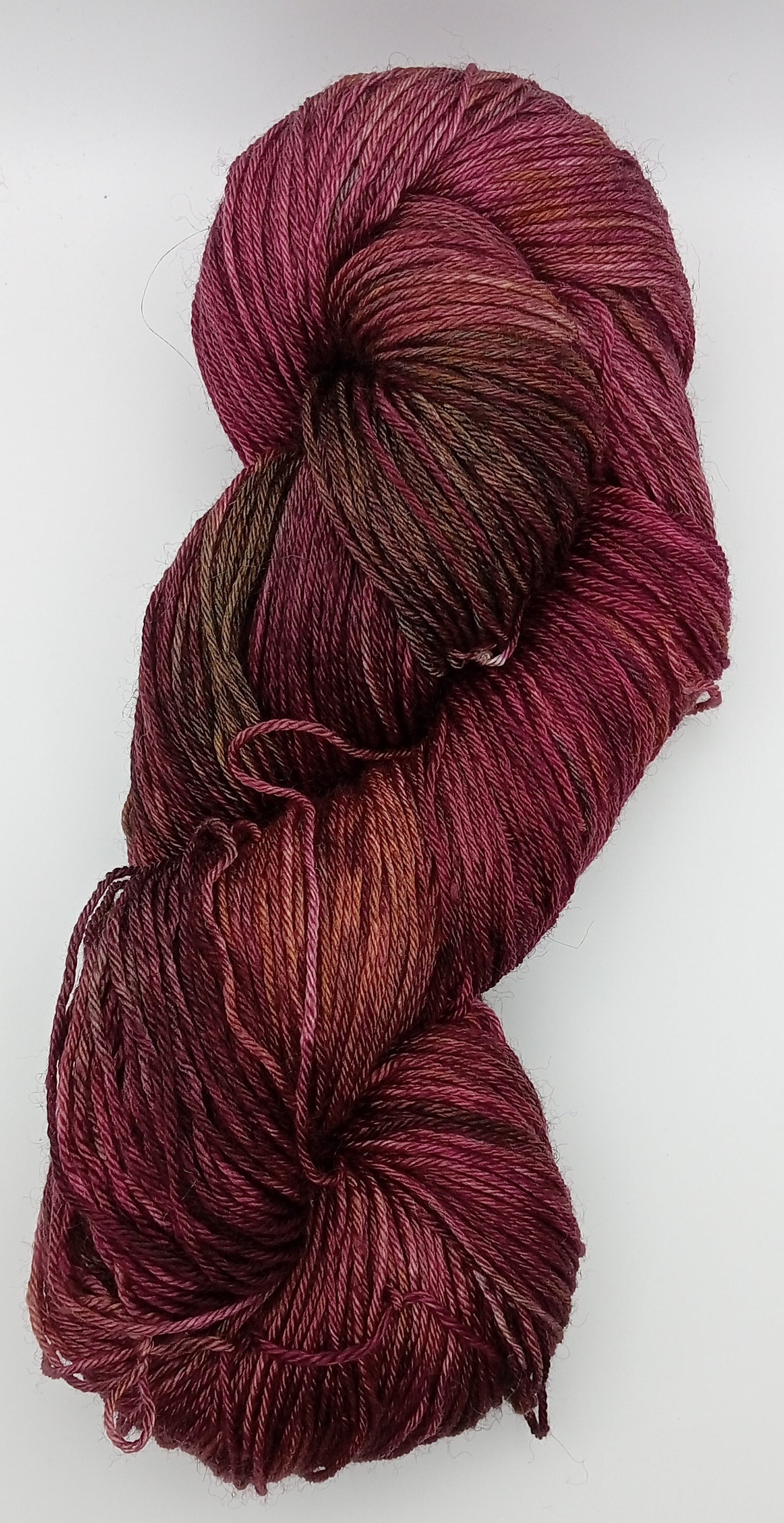 "Curiosity on Mars" 4 ply hand dyed yarn - 100G Bluefaced Leicester and silk