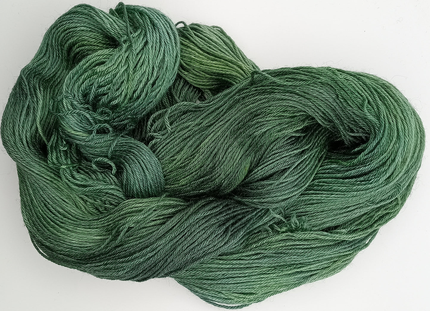 "Emerald" 4 ply hand dyed yarn 100G Bluefaced Leicester/Silk
