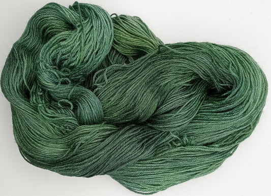 "Emerald" 4 ply hand dyed yarn 100G Bluefaced Leicester/Silk