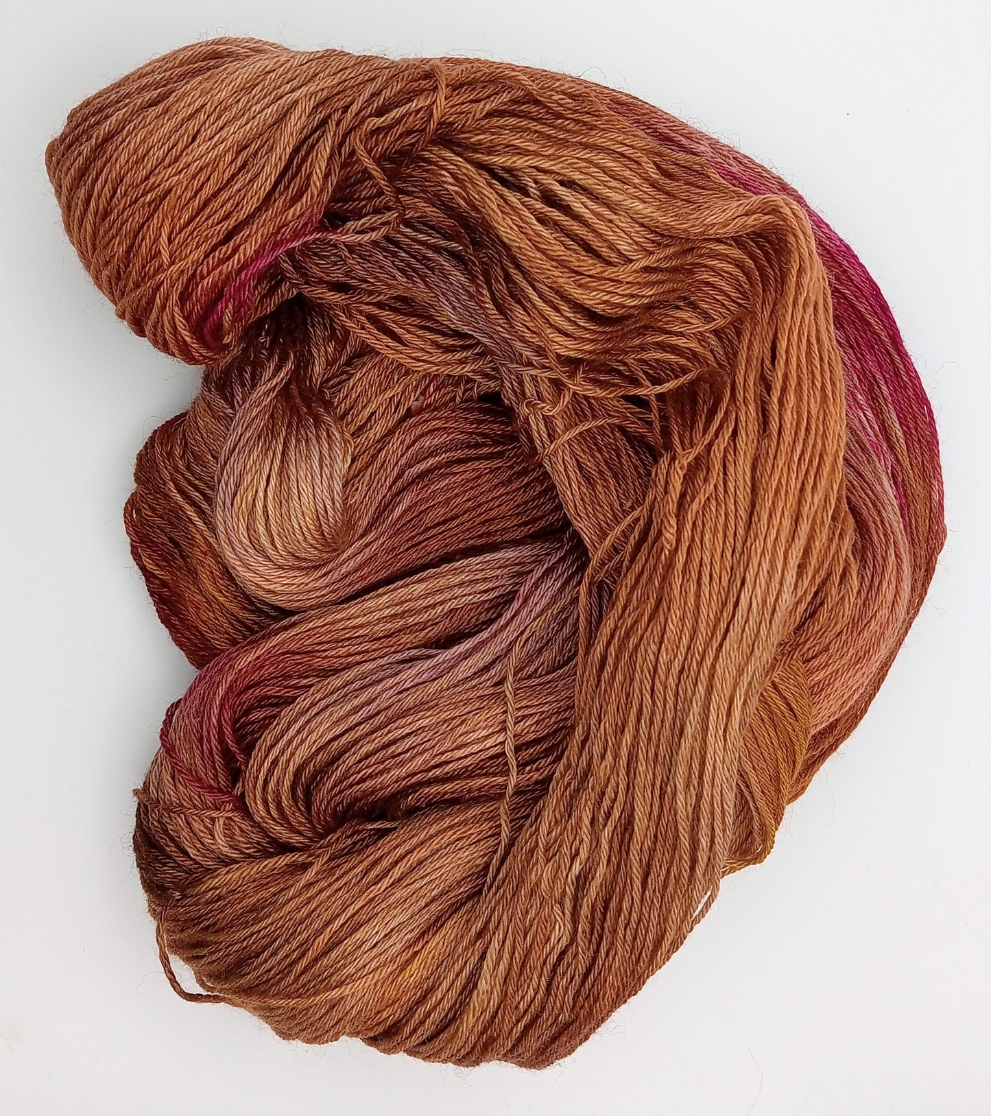 "Opulence" 4 ply hand dyed yarn - 100G Bluefaced Leicester/Silk