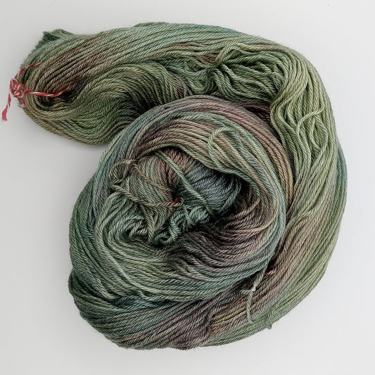 "Viridian Nights" 100G Merino/Silk hand dyed Yarn 4 Ply