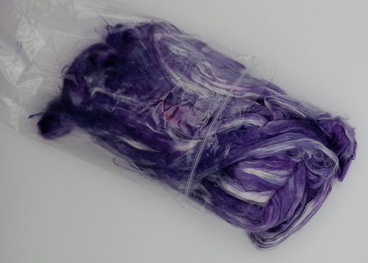 "Royal Purple" Hand Dyed Luxury 50G 'A' Grade Pure Mulberry Silk combed top