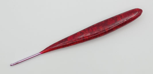 3.0mm Ergonomic Crochet Hooks - Resin Hand Made Red
