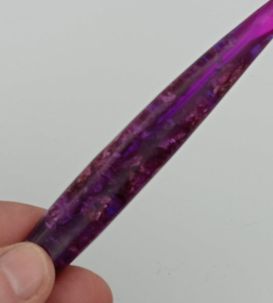 4.5 mm Ergonomic Crochet Hooks - Resin Hand Made Purple