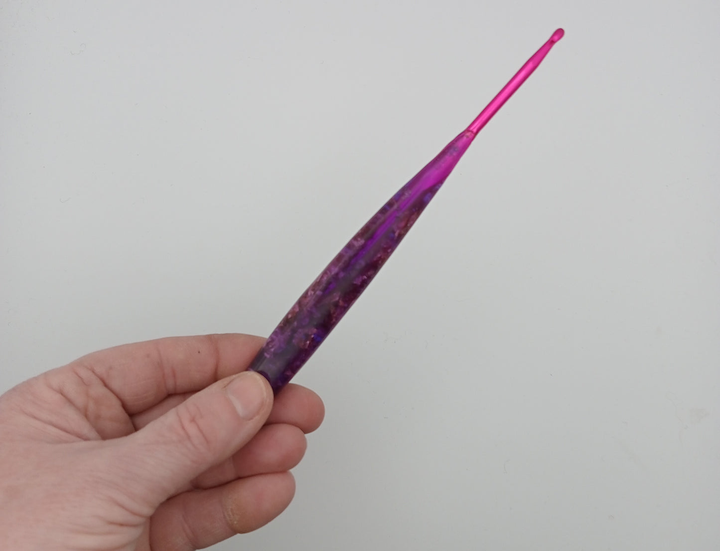 4.5 mm Ergonomic Crochet Hooks - Resin Hand Made Purple