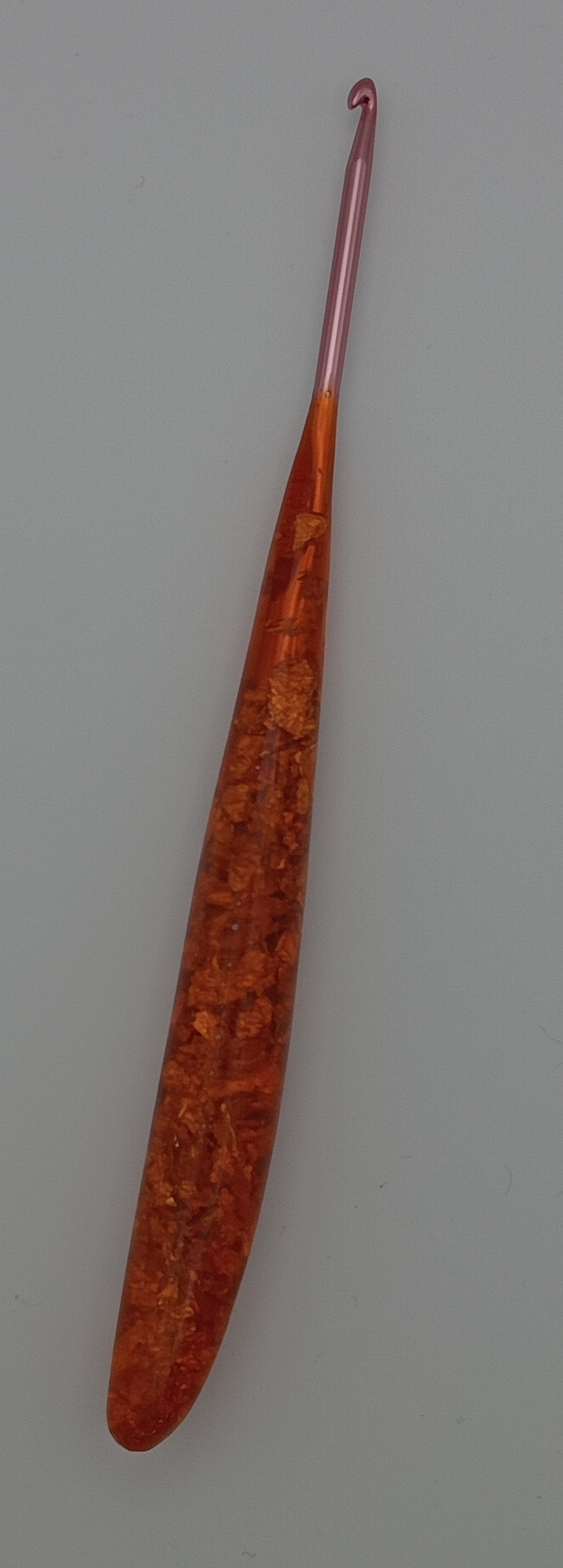 3.5mm Ergonomic Crochet Hooks - Resin Hand Made Orange