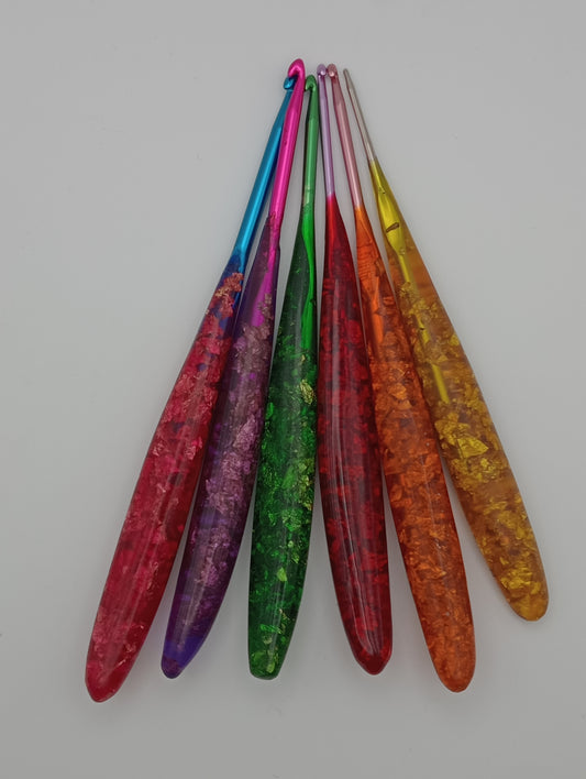 Ergonomic Crochet Hooks - Resin Hand Made