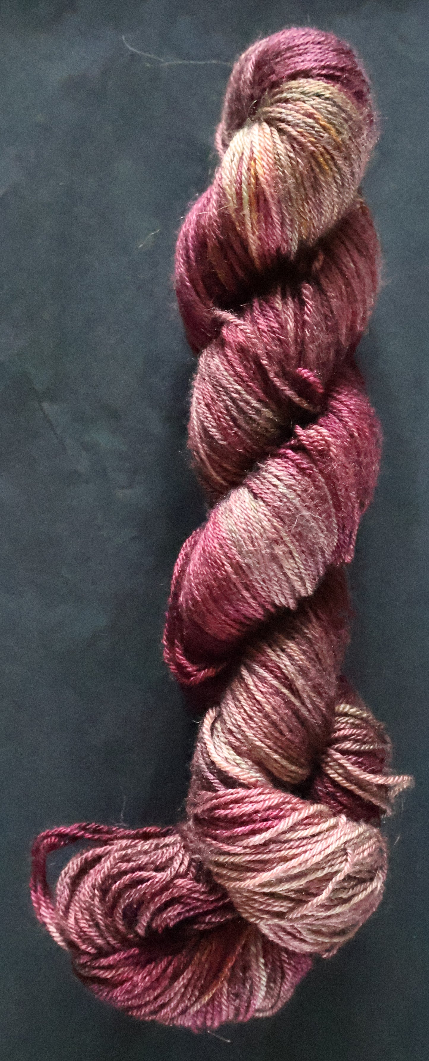 100G Bluefaced Leicester and silk hand dyed 4 ply Yarn- "Curiosity on Mars"
