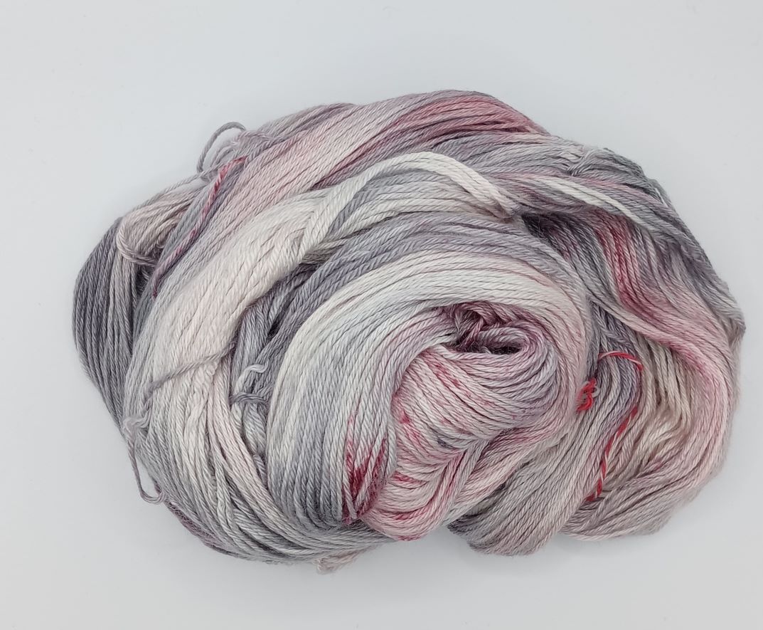 100G Merino/Silk hand dyed Yarn 4 Ply- "Cymbidium"