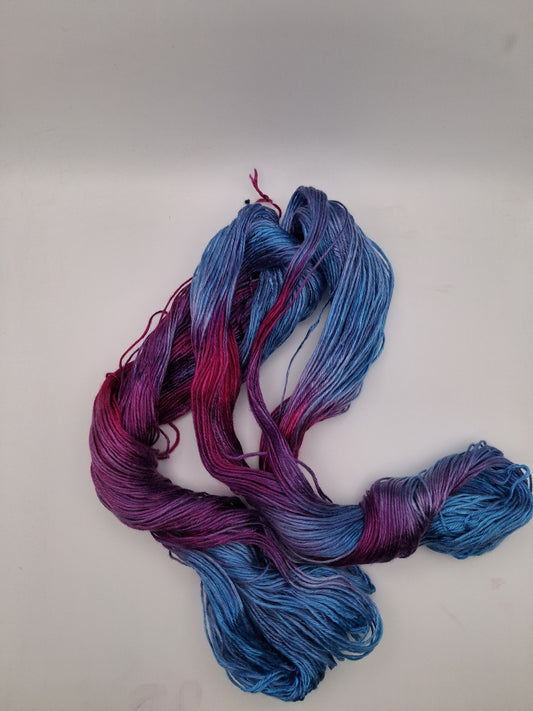 "DK-Tencel" 100G hand dyed luxury Yarn (Blues and Purples)