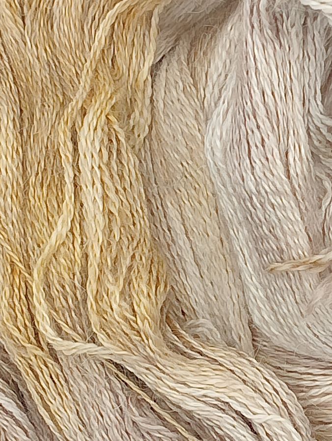 100G Alpaca/Silk/   Cashmere hand dyed Lace Weight Yarn- "Owl"