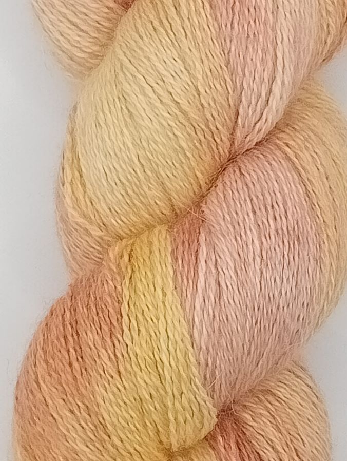 100G Alpaca/Silk/   Cashmere hand dyed Lace Weight Yarn- "Copper"