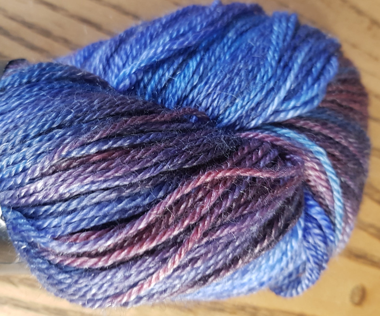 100G Merino/Silk hand dyed luxury Yarn DK- "Blue Haze"