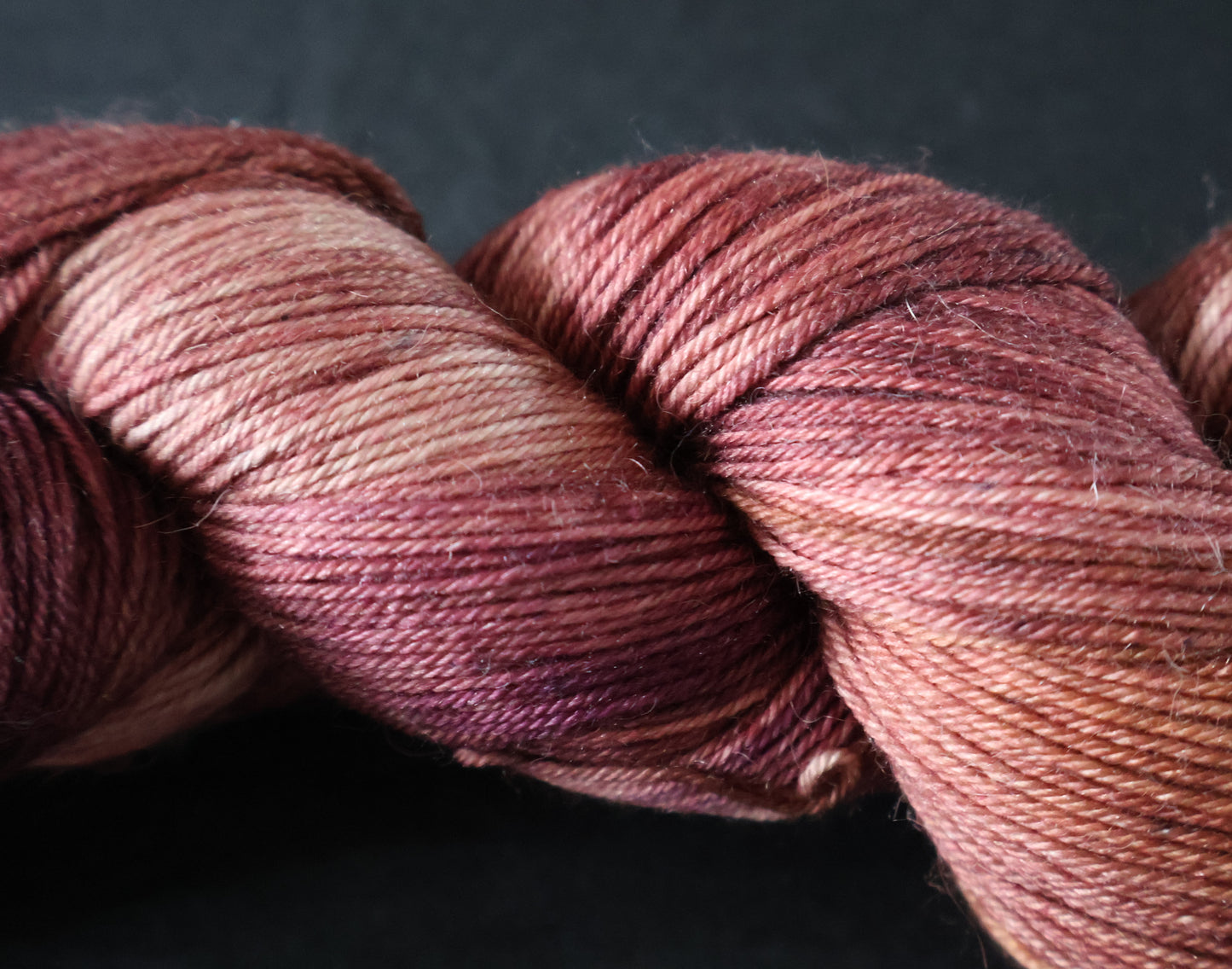 100G Merino/baby Alpaca/Silk hand dyed Yarn 4 Ply- "Sienna Elegance"