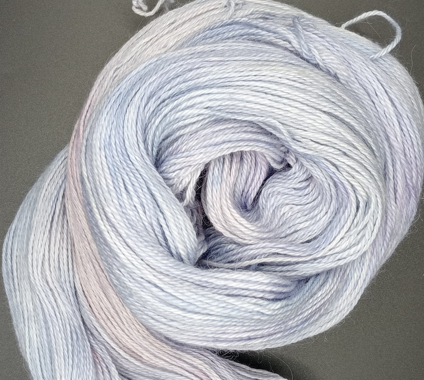 100G Alpaca/Silk/   Cashmere hand dyed 4 ply Yarn- "Cumulus"