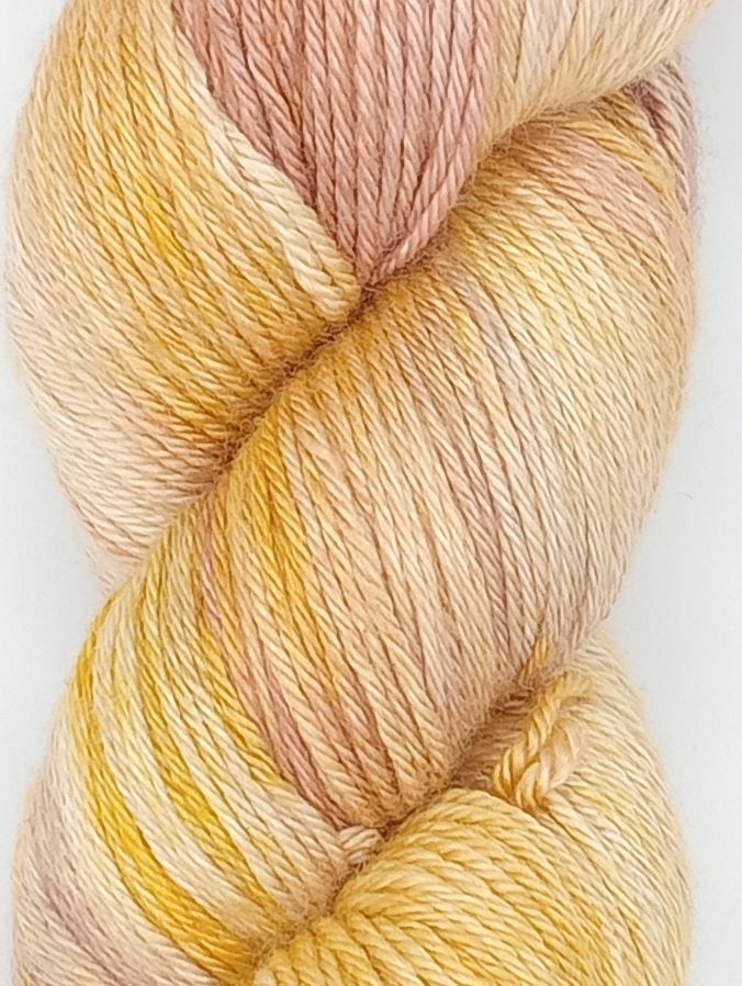100G Merino/Silk hand dyed luxury Yarn 4 Ply- "Guilded Harvest"