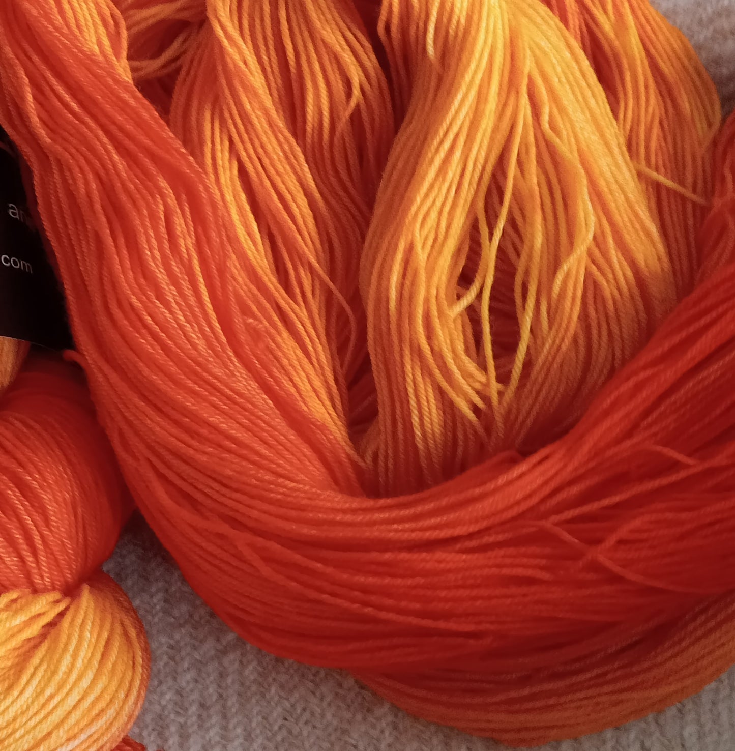100G Merino/nylon hand dyed  Sock Yarn 4 Ply- "Tequilla Sunrise" - **SALE END OF STOCK**