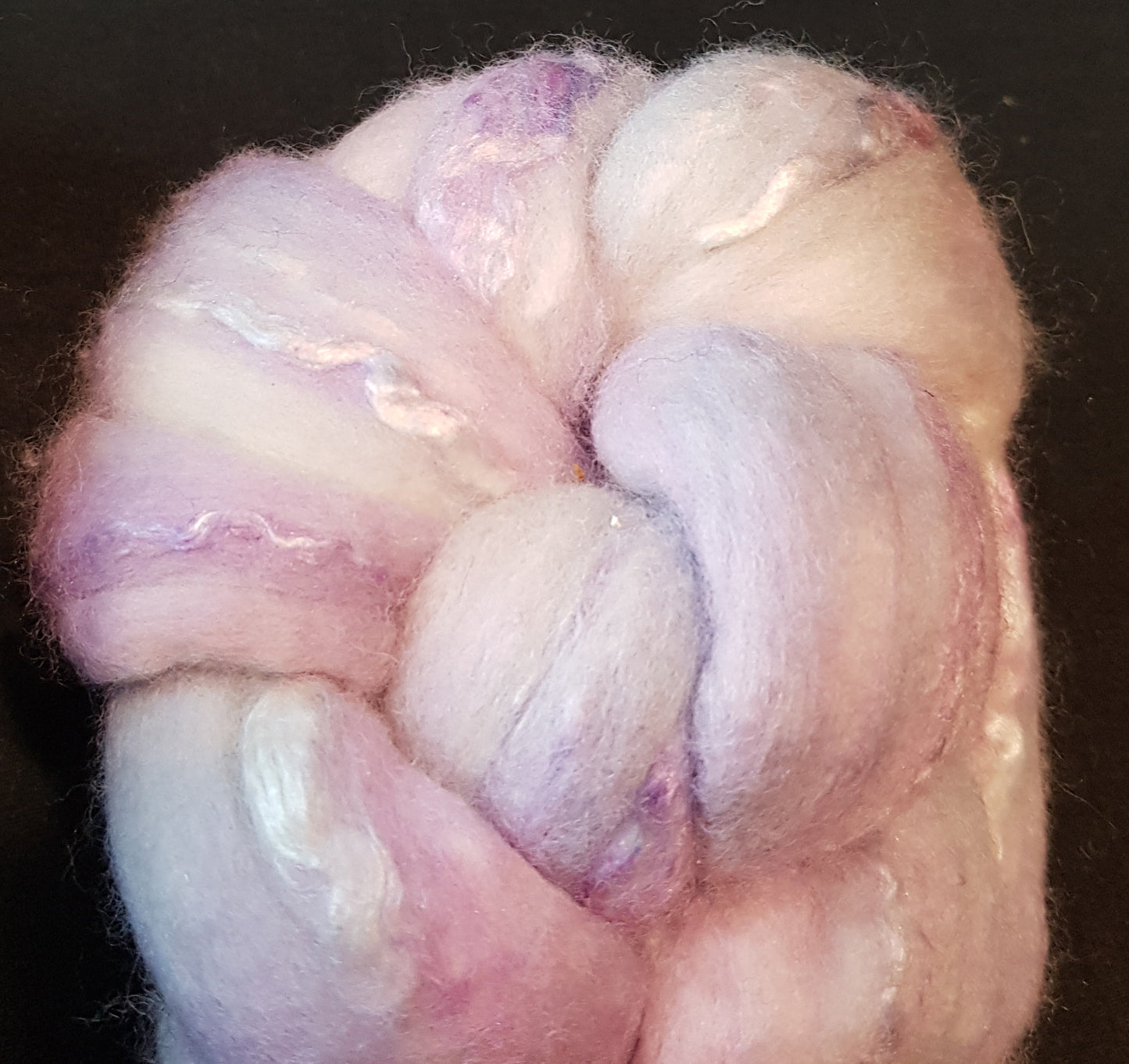 100G Merino/Silk hand dyed fibre combed top - "Crocus"