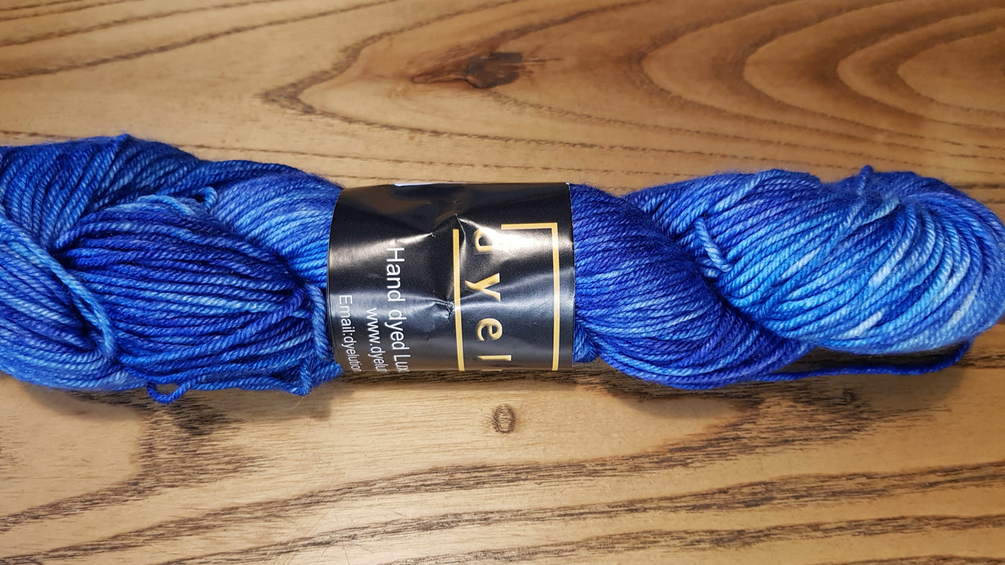 100G Merino/Silk hand dyed luxury Yarn DK- "Ocean Depths"