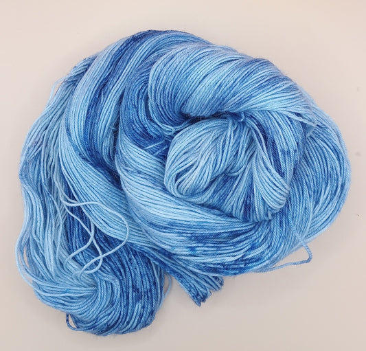 100G Merino/baby Alpaca/Silk hand dyed Yarn 4 Ply- "Larimar"