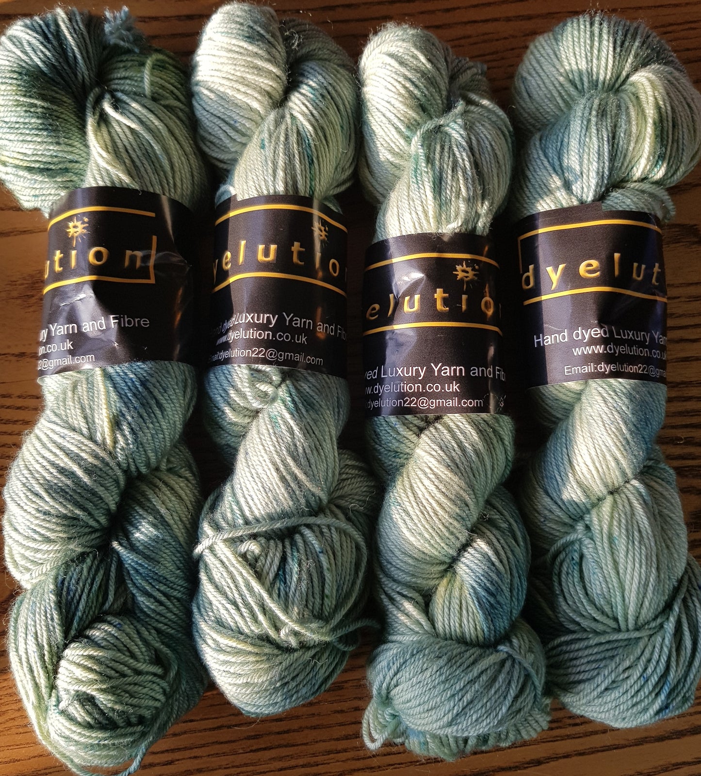 100G Bluefaced Leicester and silk hand dyed DK Weight Yarn- "Pounamu Jade"