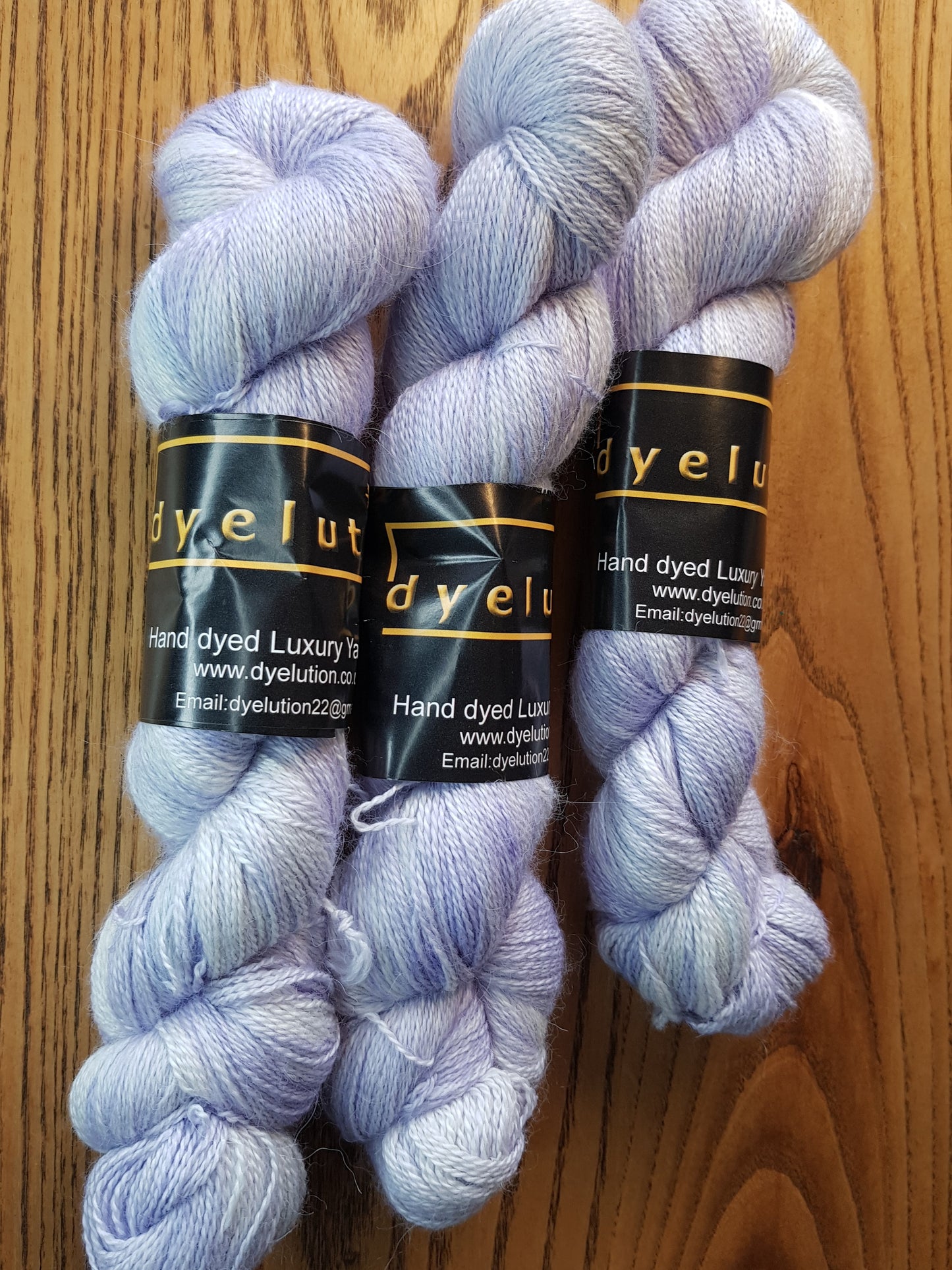 100G BFL/Silk hand dyed Lace Weight Yarn- "A Touch of Frost" - *SALE*