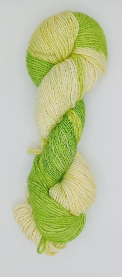 100G Merino/Silk hand dyed luxury Yarn 4 Ply- "Lemon and Lime Sorbet"