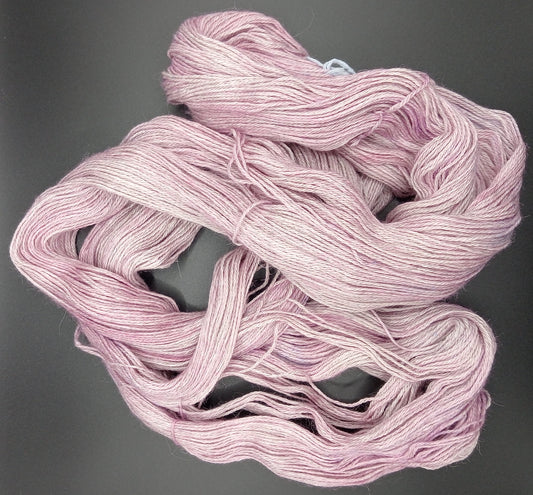 100G Alpaca/Silk/   Cashmere hand dyed 4 ply Yarn- "Raspberry Patch"