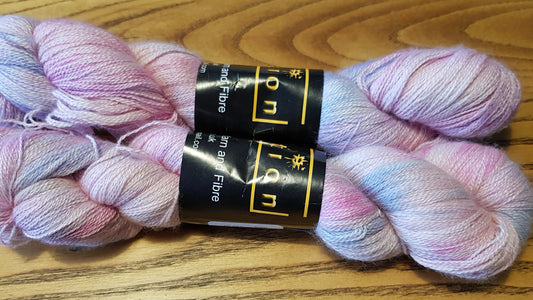 100G Alpaca/Silk/   Cashmere hand dyed Lace Weight Yarn- "Apricity"