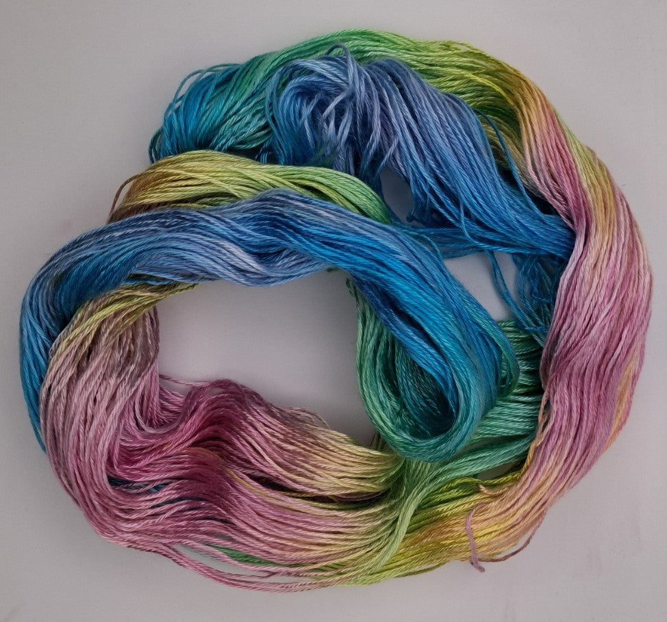 "DK-Tencel" 100G hand dyed luxury Yarn (Rainbow)