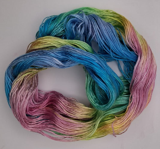 "DK-Tencel" 100G hand dyed luxury Yarn (Rainbow)