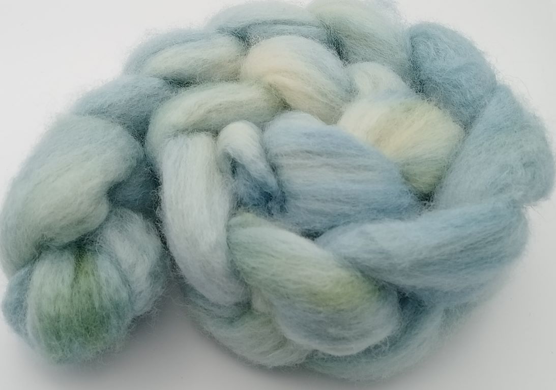 "Sea Mist" Bluefaced Leicester  hand dyed luxury blend 100g"