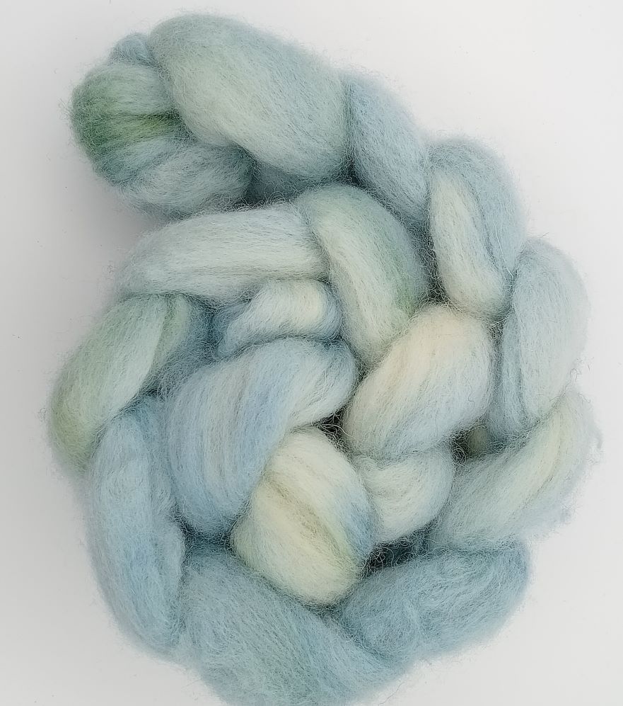"Sea Mist" Bluefaced Leicester  hand dyed luxury blend 100g"
