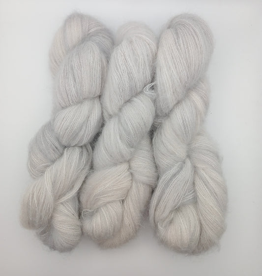 "Silver Grey" - Baby Suri Alpaca/Mulberry Silk