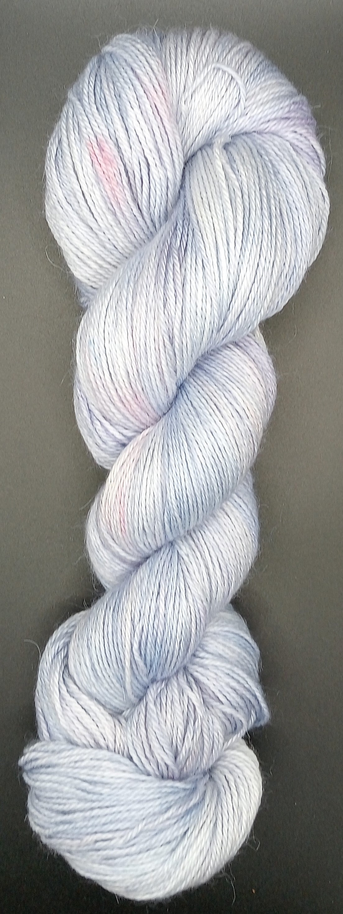 100G Alpaca/Silk/   Cashmere hand dyed 4 ply Yarn- "Cumulus"