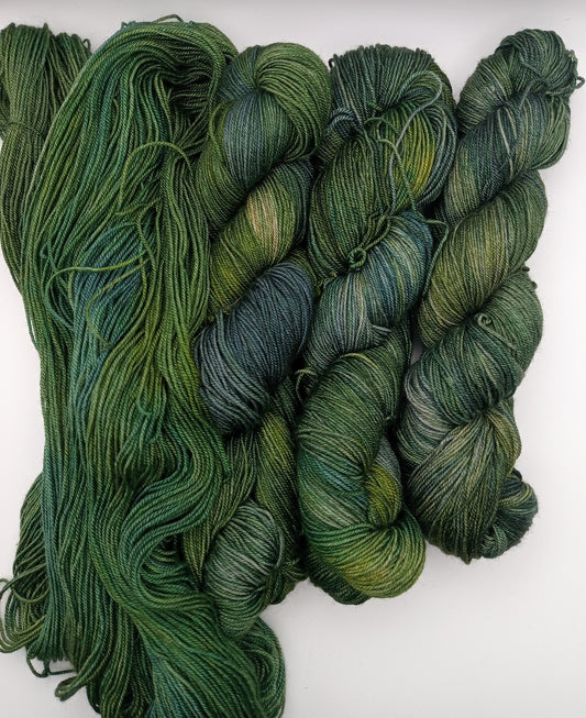 100G Merino/Silk/Yak hand dyed luxury Yarn 4 Ply- "Supplejack"