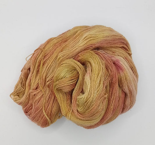 100G Merino/Silk hand dyed Lace weight Yarn- "Pistachio"