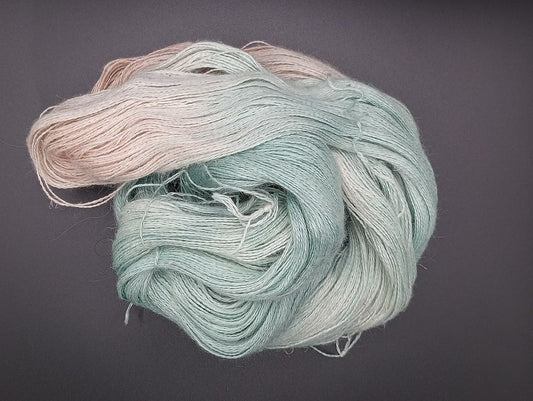 100G Baby Alpaca/Silk/Linen hand dyed Lace Weight Yarn- "Rowan"