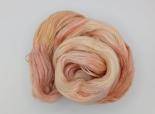 100G Alpaca/Silk/   Cashmere hand dyed Lace Weight Yarn- "Copper"